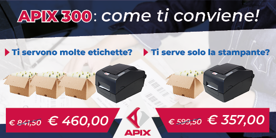PROMO STAMPANTE APIX 300 - MARZO APRILE 2023